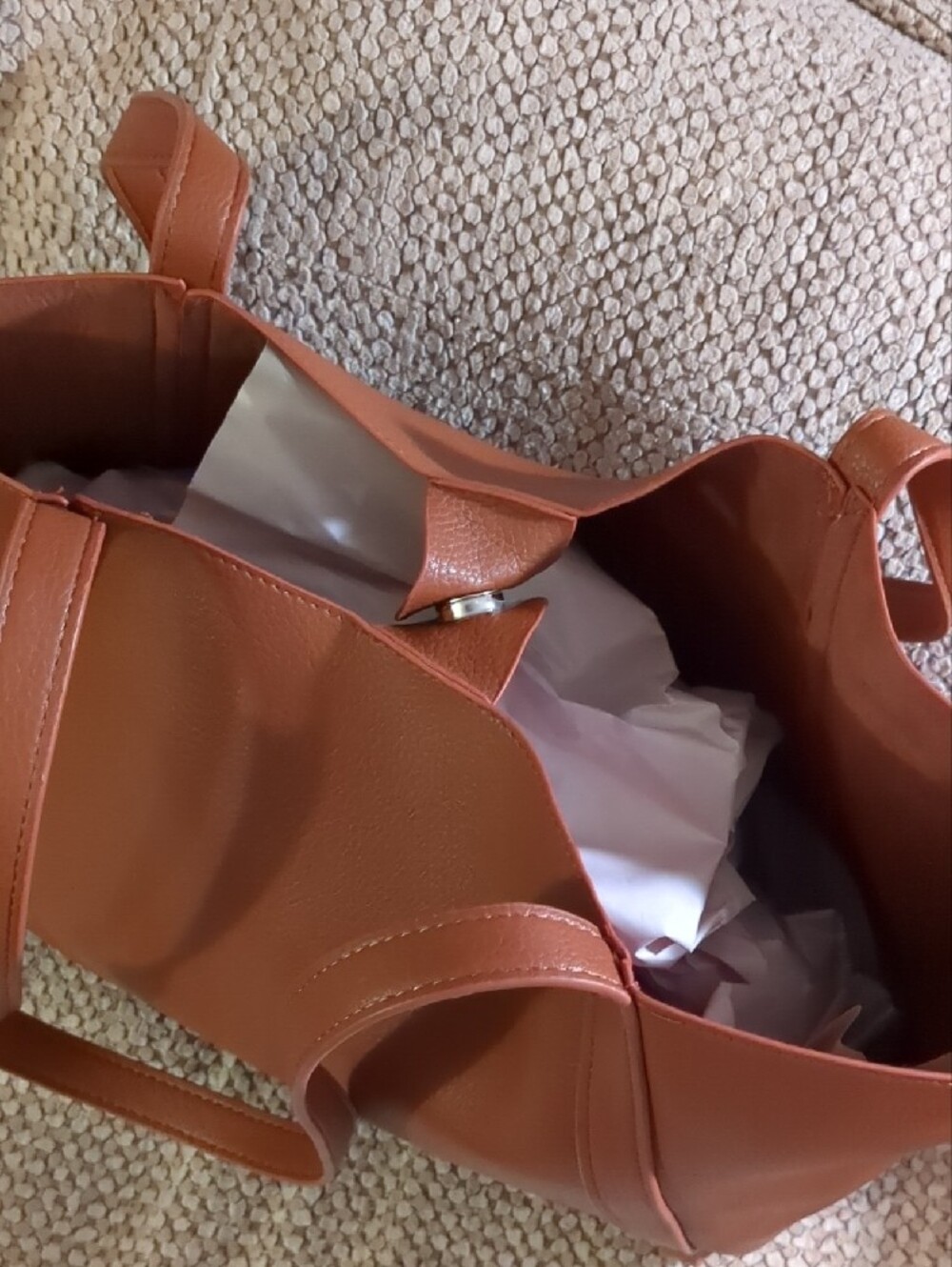 Penningtons Large Cognac Brown Tote - Picture 2 of 4